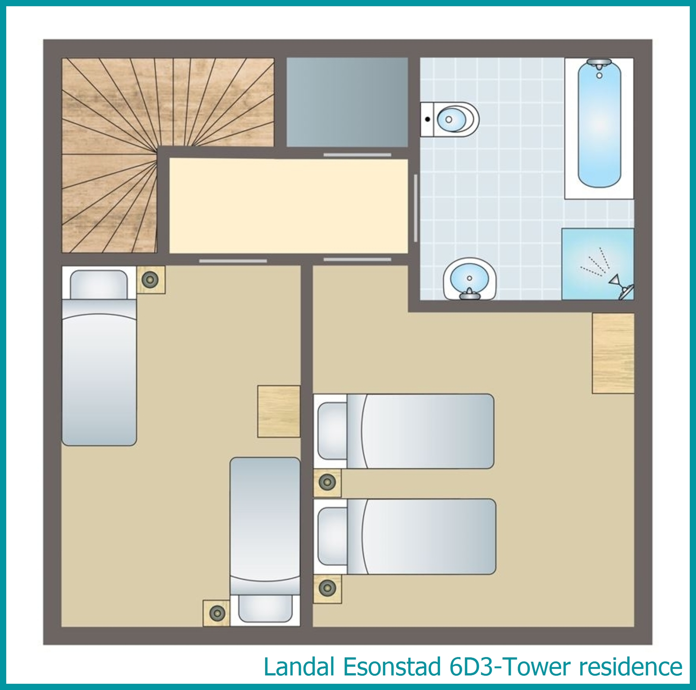 6-person residence 6D3-Tower residence at Esonstad